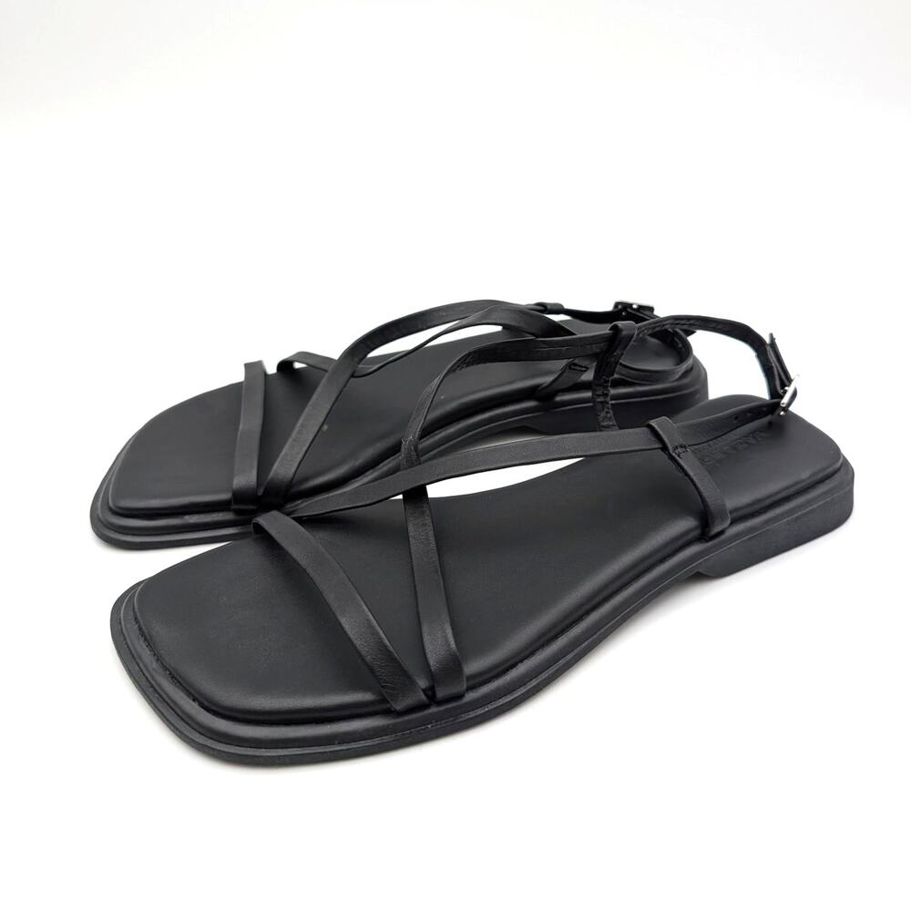 Vagabond Izzy Strappy Sandals Slingback Strap Womens Black Leather Size US7 EU37